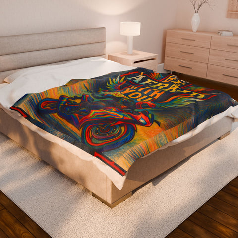 I Am With You Veveteen Plush Blanket