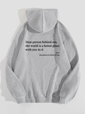 Women's Dear Person Behind Me Positivity hoodie.