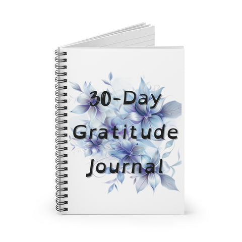 30 Day Gratitude Journal, Forget Me Not Design.