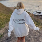 Women's Dear Person Behind Me Positivity hoodie.