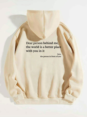 Women's Dear Person Behind Me Positivity hoodie.